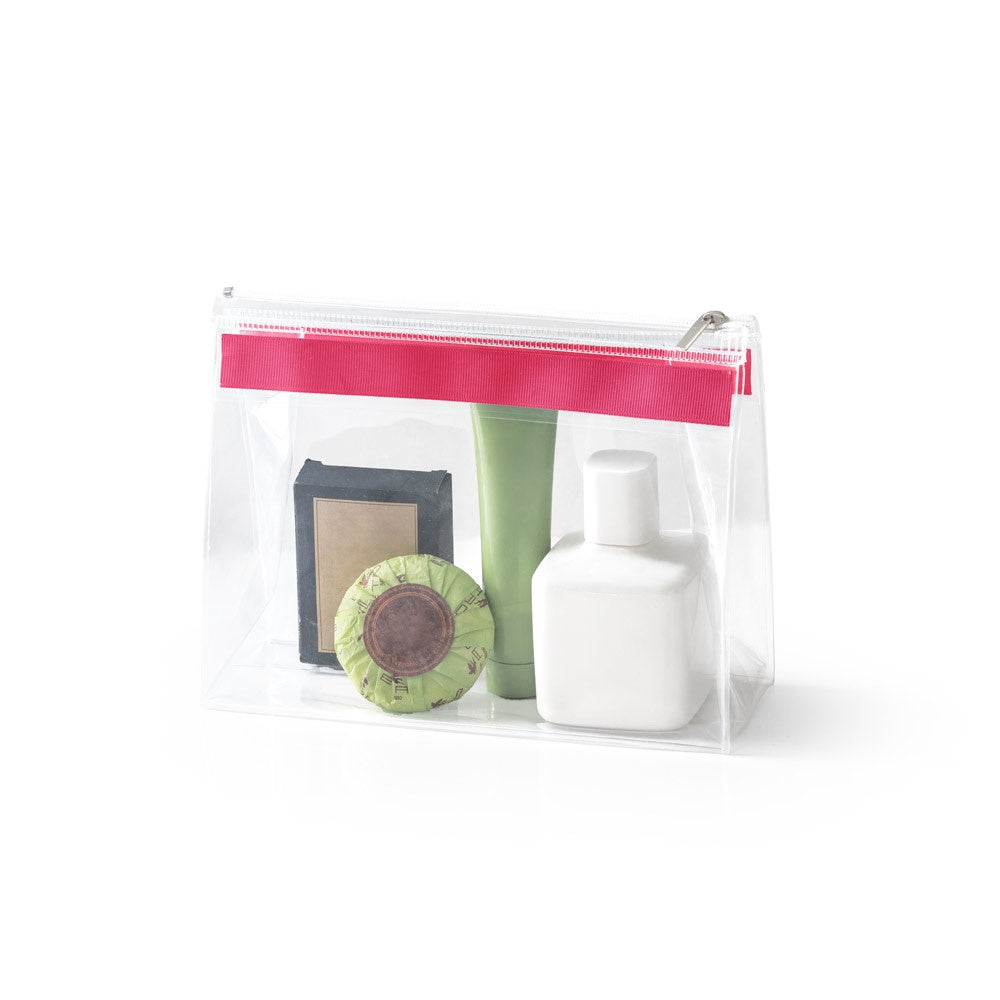 CHASTAIN promotional personal care item in pink (detail view) with custom logo branding