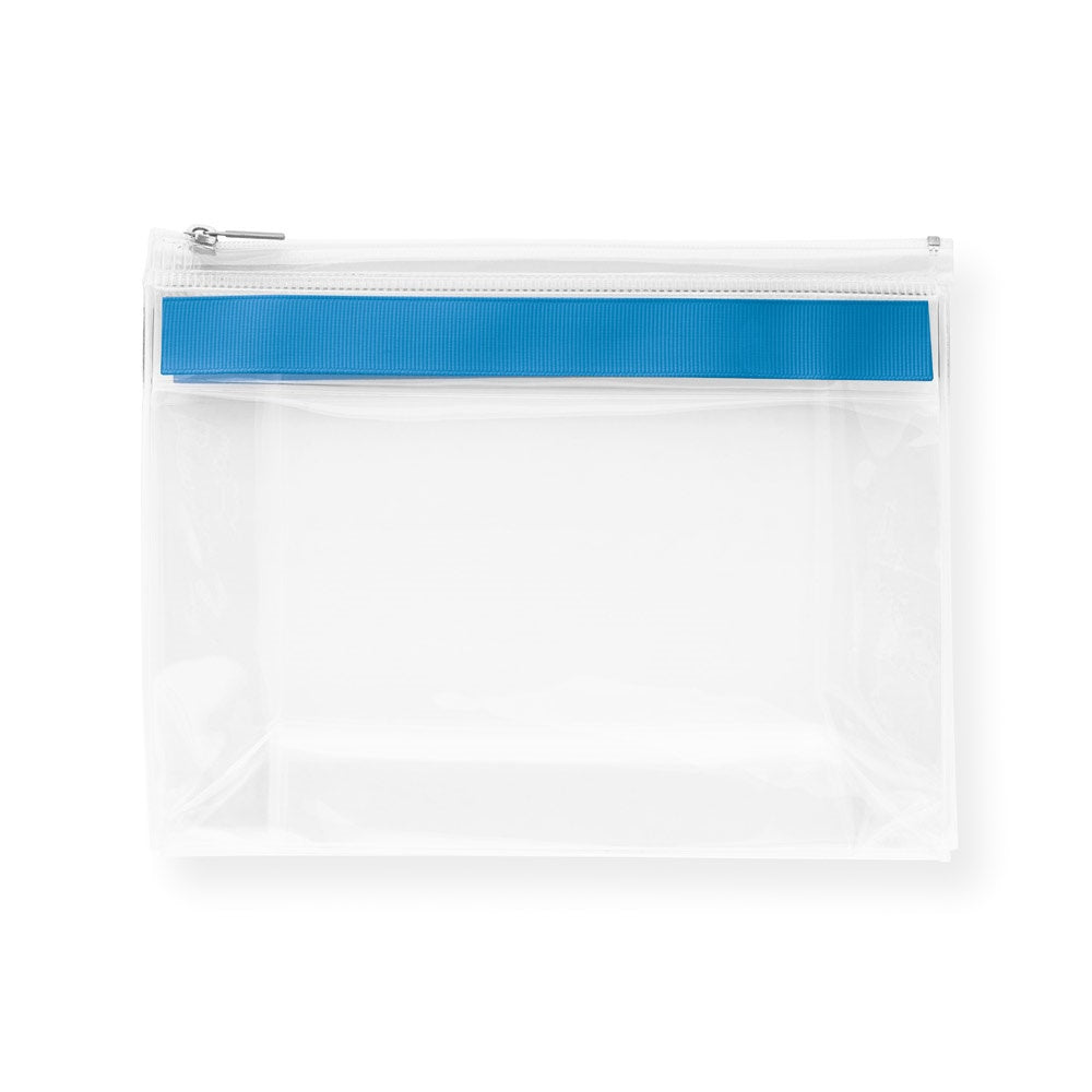 CHASTAIN promotional personal care item in light blue (detail view) with custom logo branding