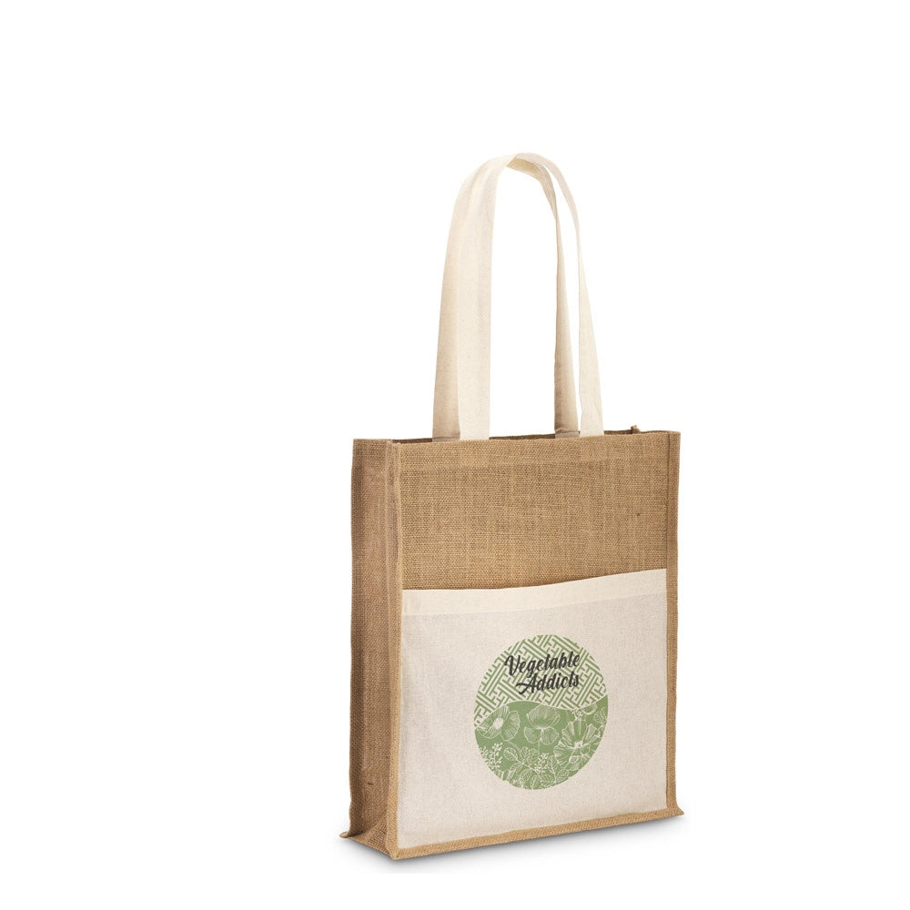BRAGA promotional tote bag (complete set view) with custom logo branding