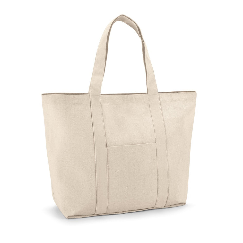 VILLE promotional tote bag in light natural with custom logo branding