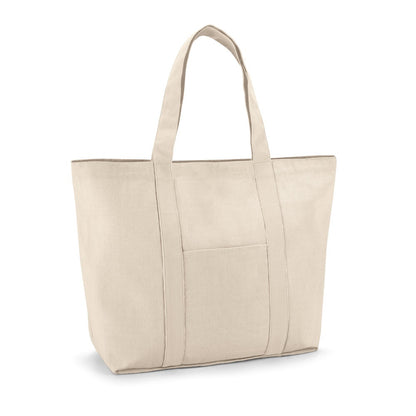 VILLE promotional tote bag in light natural with custom logo branding