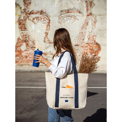VILLE promotional tote bag with custom logo branding