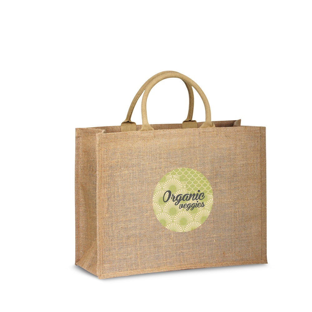 SHANTI promotional tote bag (complete set view) with custom logo branding