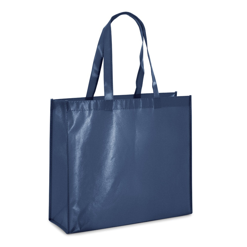 MILLENIA promotional tote bag in blue with custom logo branding