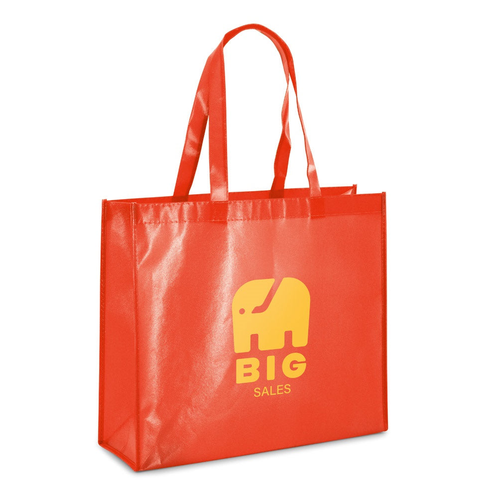 MILLENIA promotional tote bag in red with custom logo branding