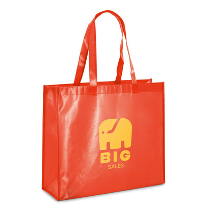 MILLENIA promotional tote bag in red with custom logo branding