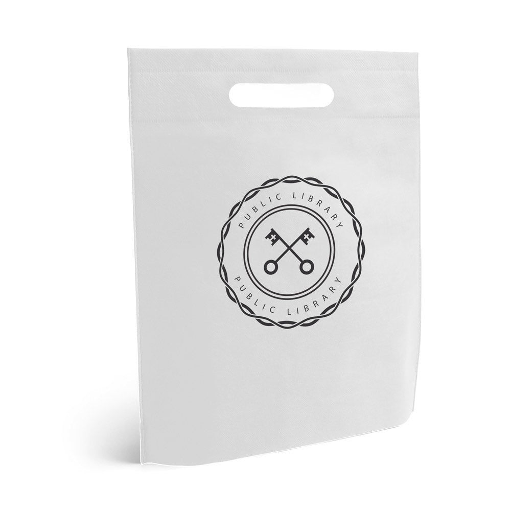 ROTERDAM promotional tote bag in white with custom logo branding