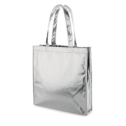 SAWGRASS promotional tote bag in silver with custom logo branding