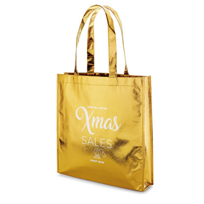 SAWGRASS promotional tote bag in golden with custom logo branding