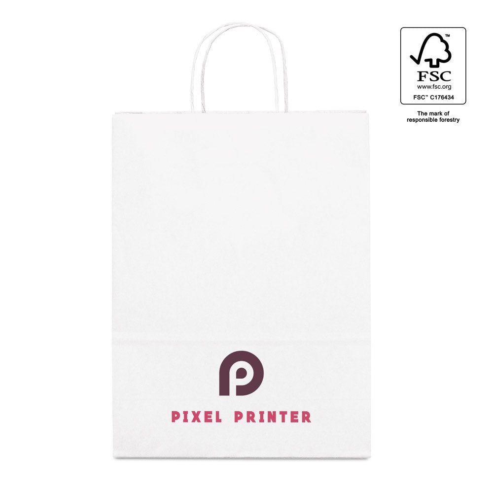 CITADEL promotional tote bag in white with custom logo branding