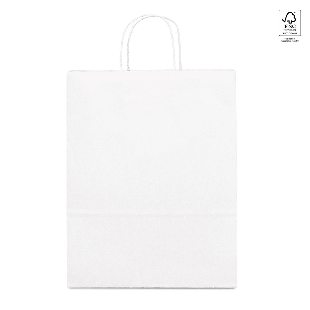 CABAZON promotional tote bag in white (detail view) with custom logo branding