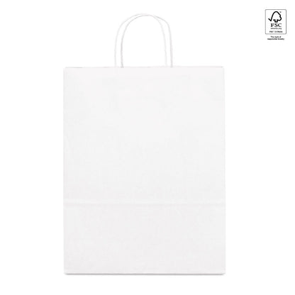 CABAZON promotional tote bag in white (detail view) with custom logo branding