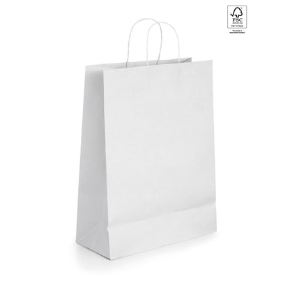 CABAZON promotional tote bag in white with custom logo branding