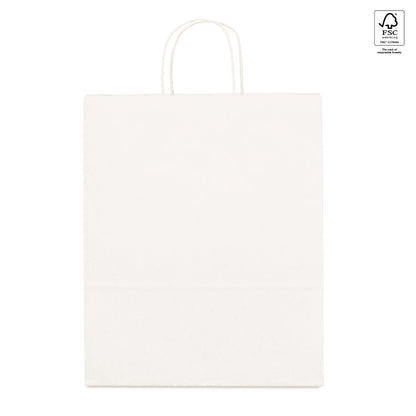 GRANT promotional tote bag in white (detail view) with custom logo branding