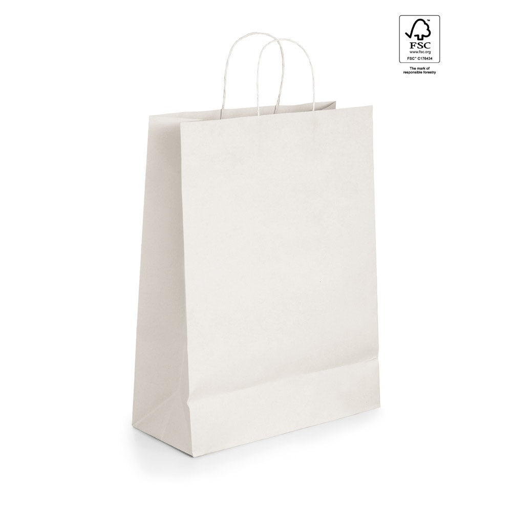GRANT promotional tote bag in white with custom logo branding