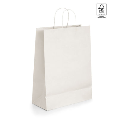 GRANT promotional tote bag in white with custom logo branding