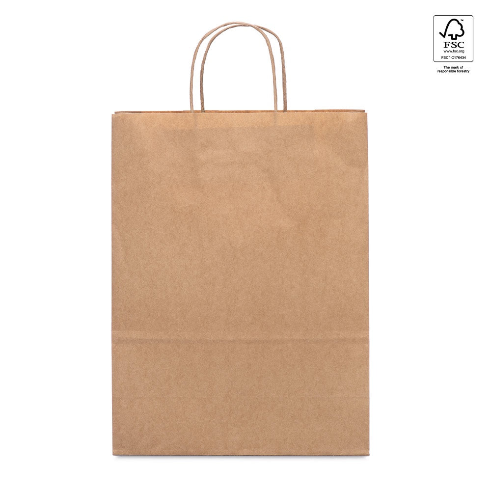 LEIA promotional tote bag in natural (detail view) with custom logo branding