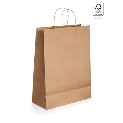 LEIA promotional tote bag in natural with custom logo branding
