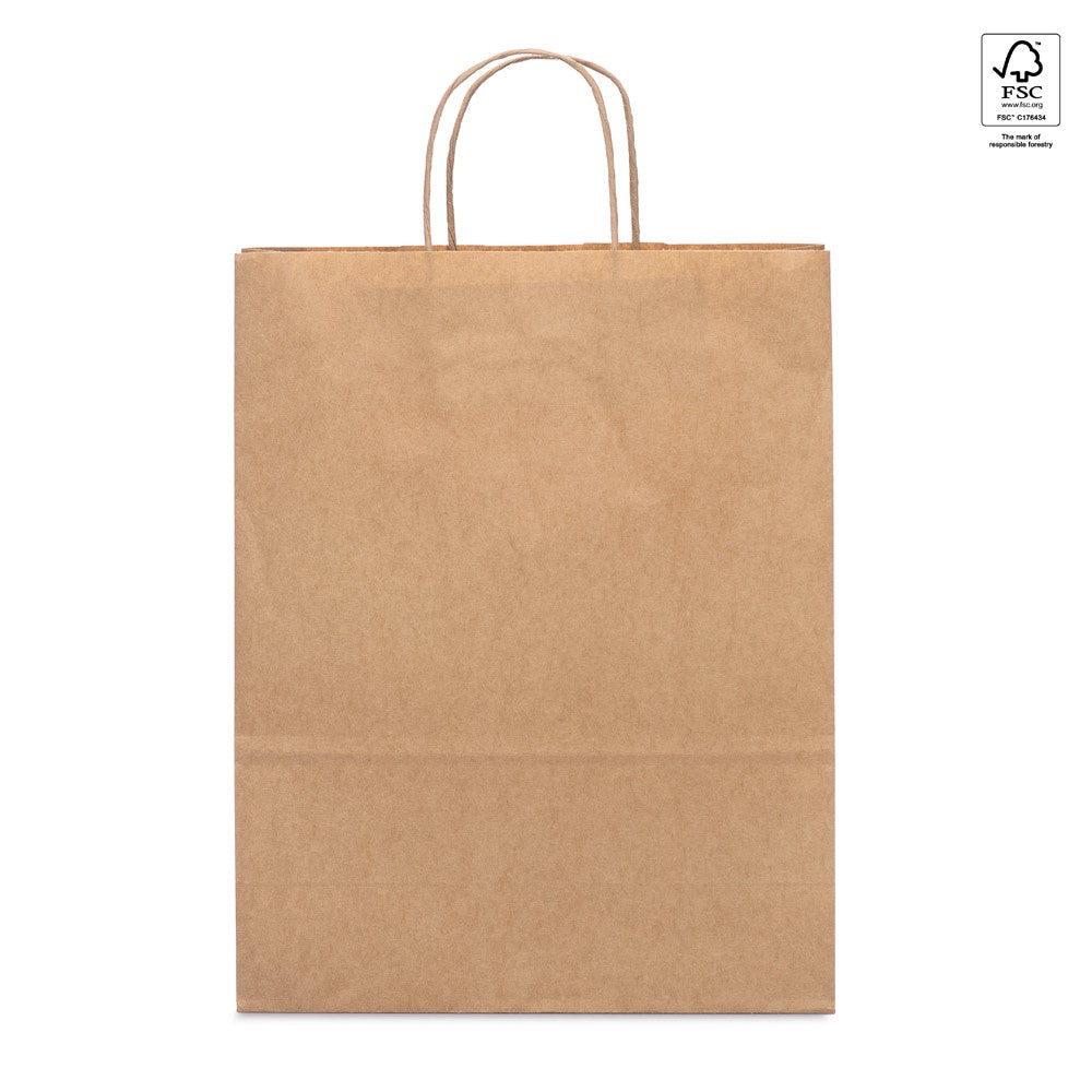 ELLEN promotional tote bag in natural (detail view) with custom logo branding