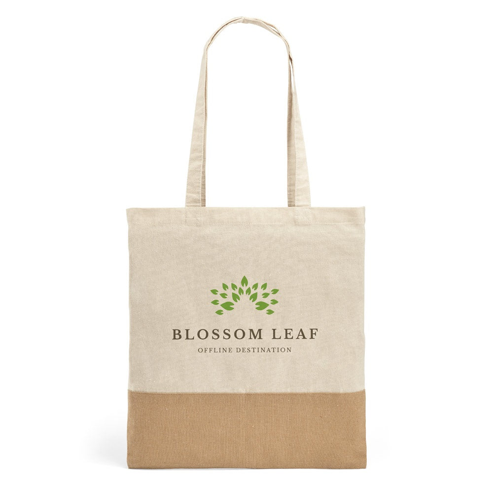 MERCAT promotional tote bag in natural with custom logo branding