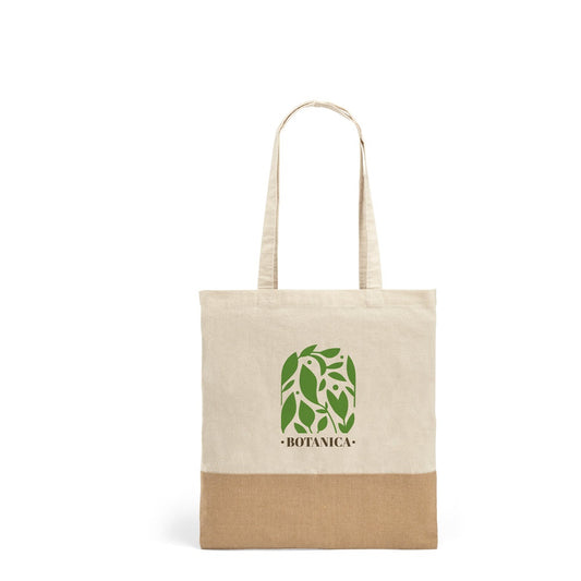 MERCAT promotional tote bag (complete set view) with custom logo branding