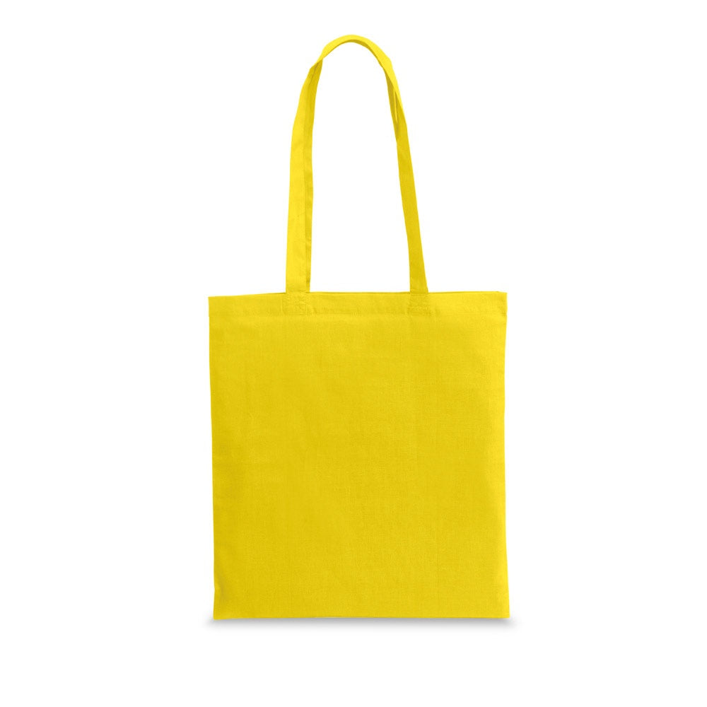 WHARF promotional tote bag in yellow with custom logo branding