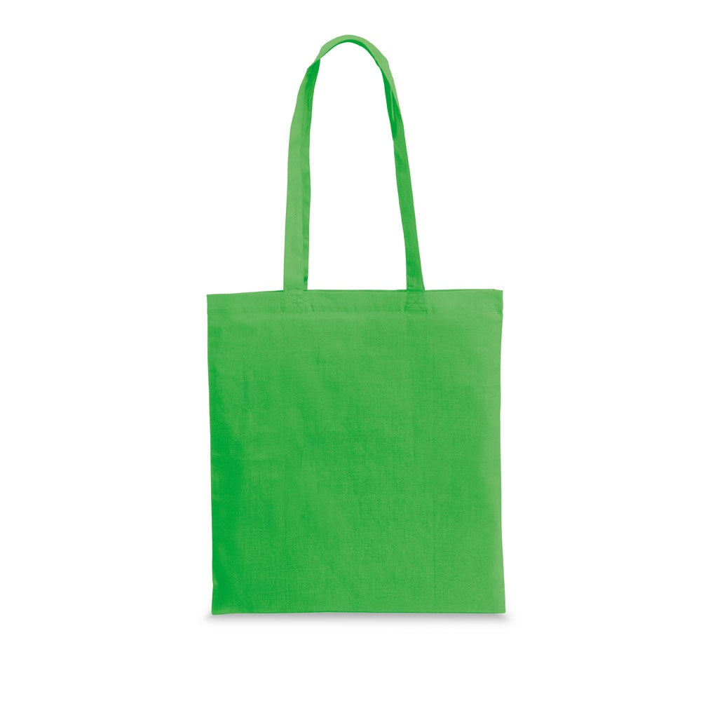 WHARF promotional tote bag in light green with custom logo branding
