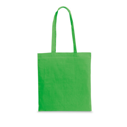 WHARF promotional tote bag in light green with custom logo branding