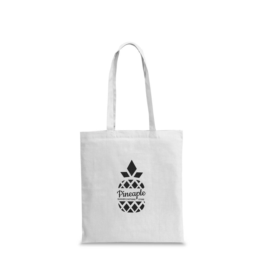WHARF promotional tote bag (complete set view) with custom logo branding