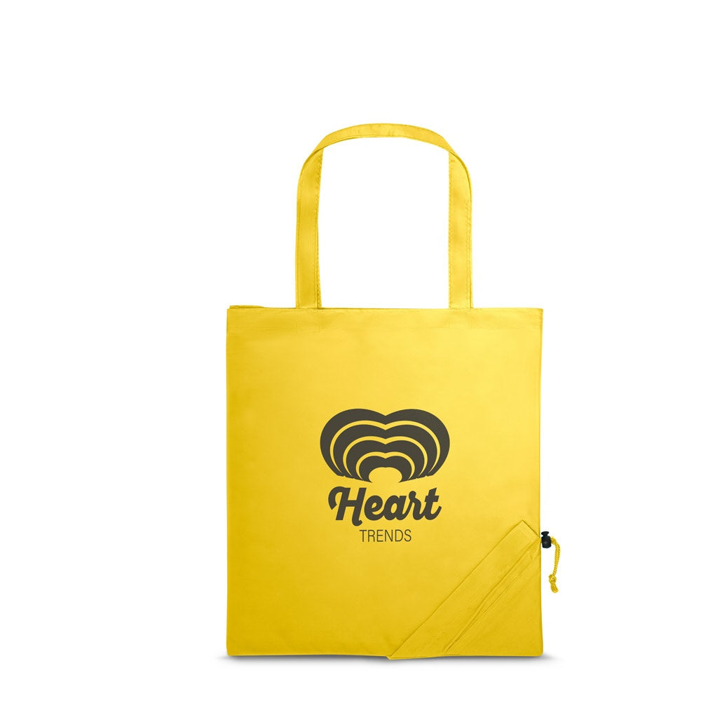 SHOPS promotional tote bag (complete set view) with custom logo branding