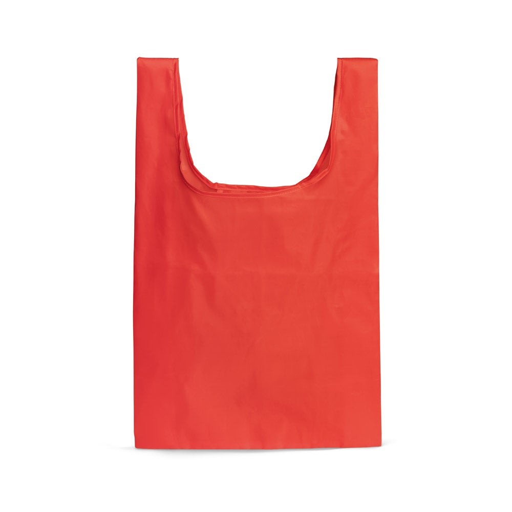PLAKA promotional tote bag in red with custom logo branding