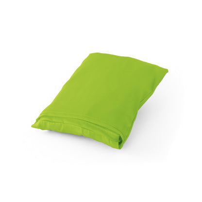 PLAKA promotional tote bag in light green (detail view) with custom logo branding
