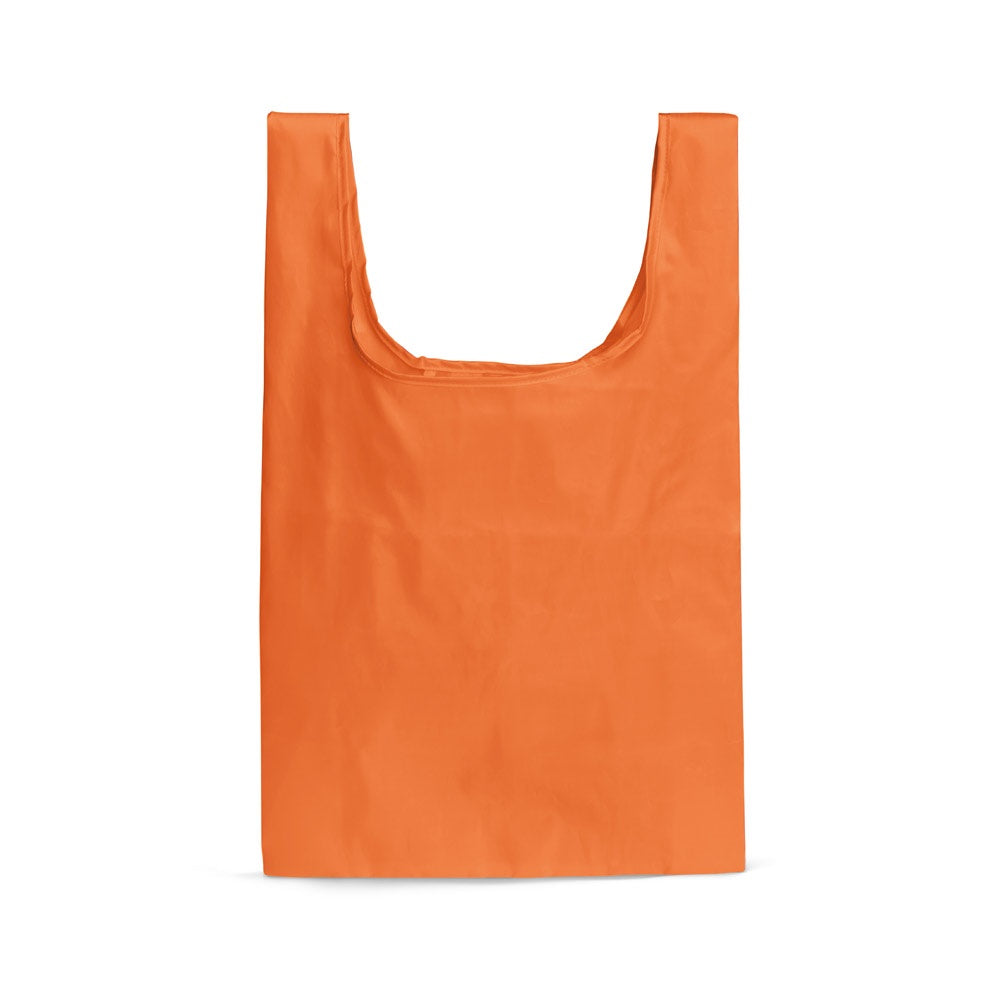 PLAKA promotional tote bag in orange with custom logo branding