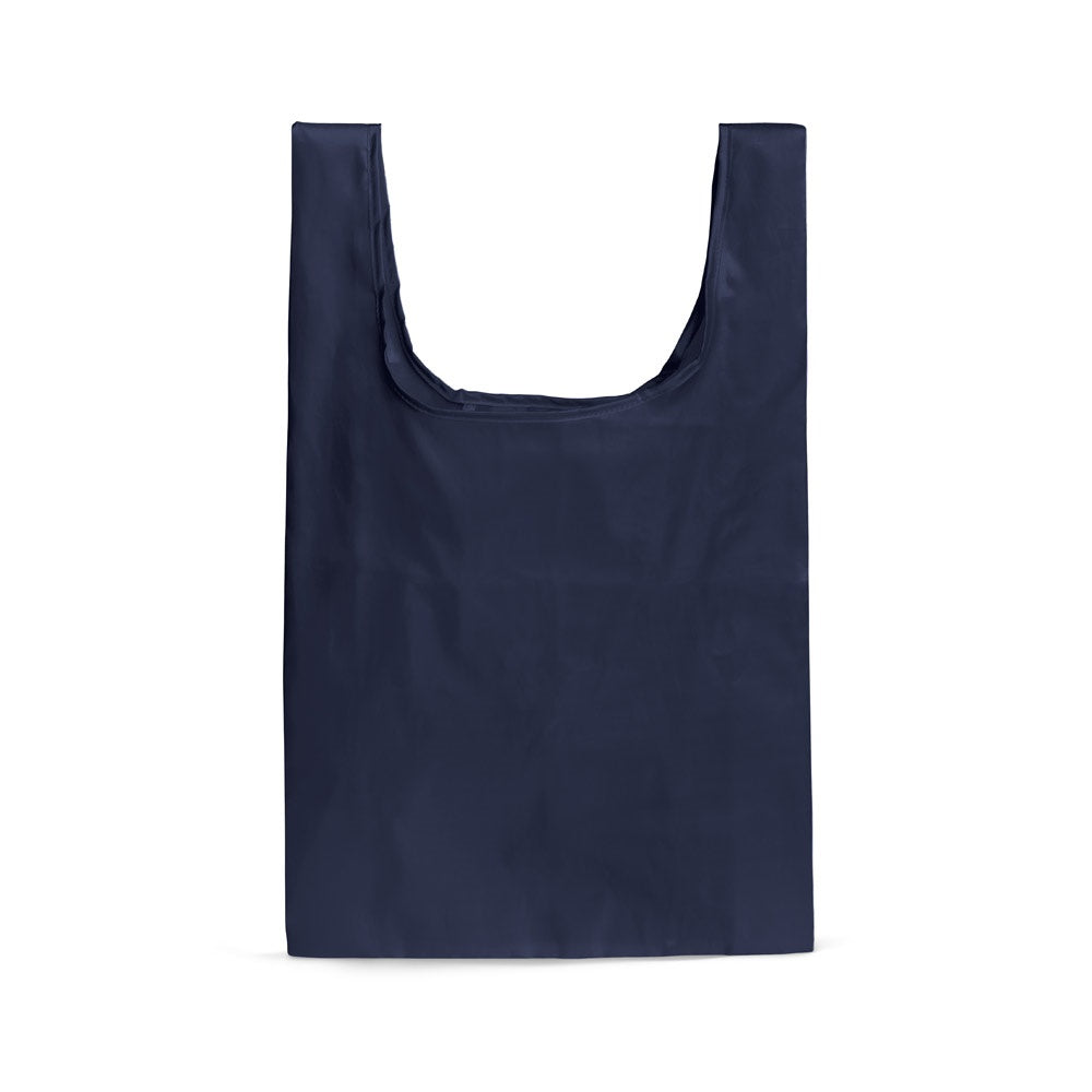 PLAKA promotional tote bag in navy blue with custom logo branding