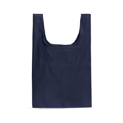 PLAKA promotional tote bag in navy blue with custom logo branding