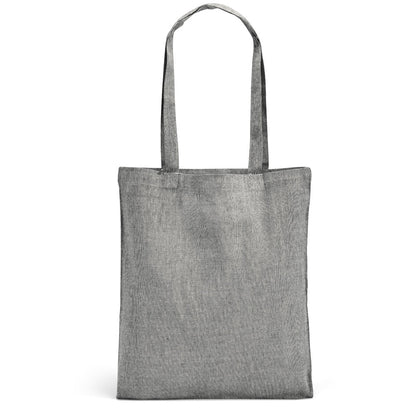 RYNEK promotional tote bag in black (detail view) with custom logo branding