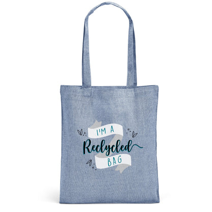 RYNEK promotional tote bag in blue with custom logo branding