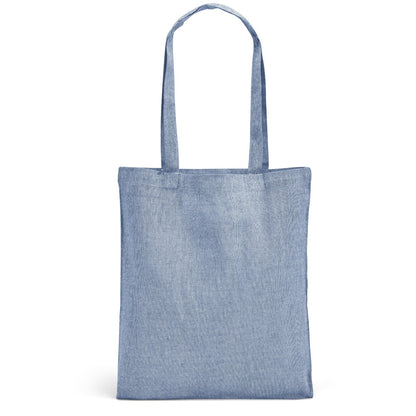 RYNEK promotional tote bag in blue (detail view) with custom logo branding