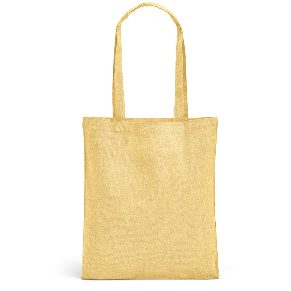 RYNEK promotional tote bag in yellow with custom logo branding