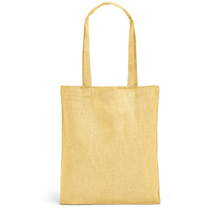 RYNEK promotional tote bag in yellow with custom logo branding