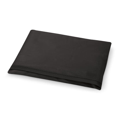 FOLA promotional tote bag in black (detail view) with custom logo branding