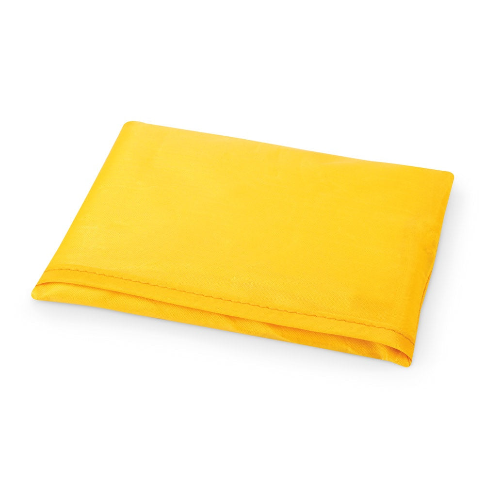 FOLA promotional tote bag in yellow (detail view) with custom logo branding