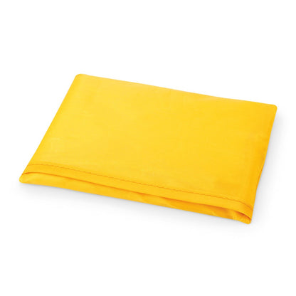 FOLA promotional tote bag in yellow (detail view) with custom logo branding
