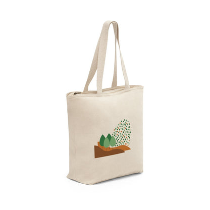HACKNEY promotional tote bag in light natural with custom logo branding