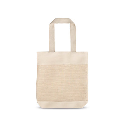 MUMBAI promotional tote bag in light natural with custom logo branding