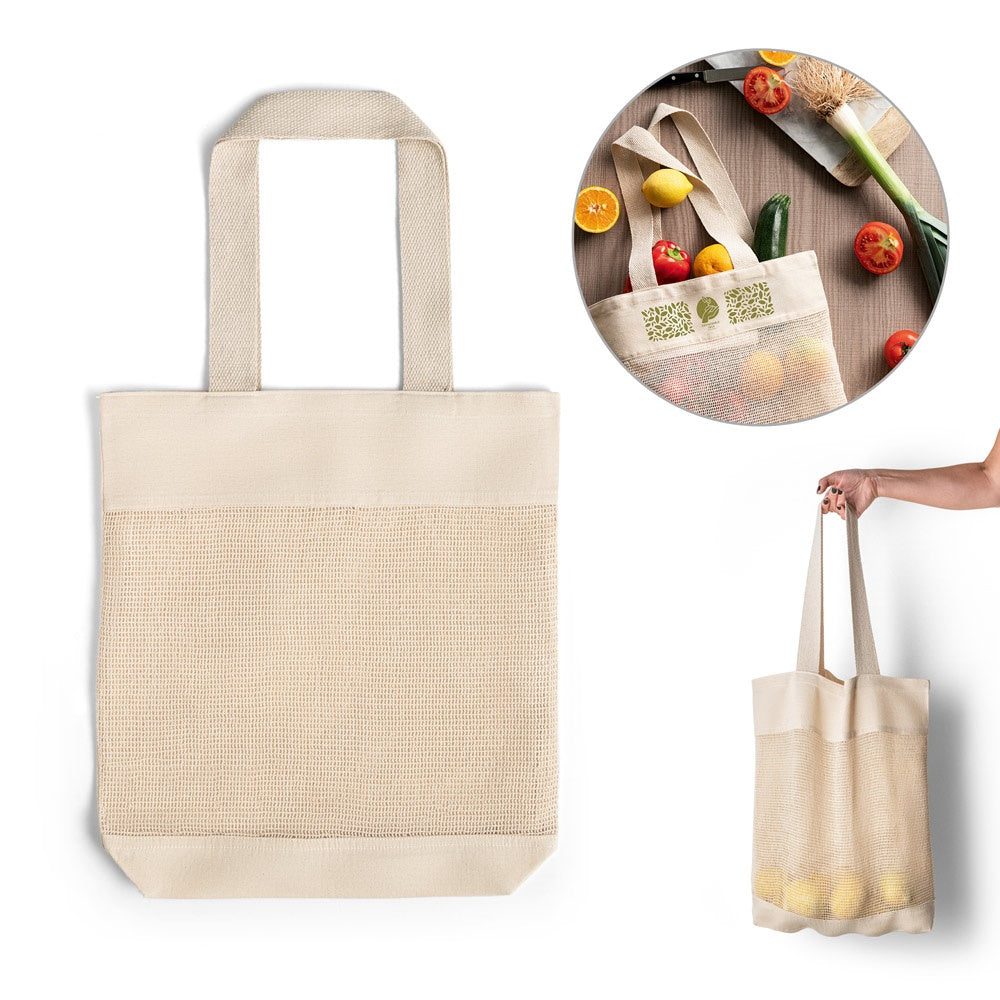 MUMBAI promotional tote bag (complete set view) with custom logo branding