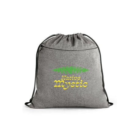 CHANCERY promotional drawstring bag (complete set view) with custom logo branding