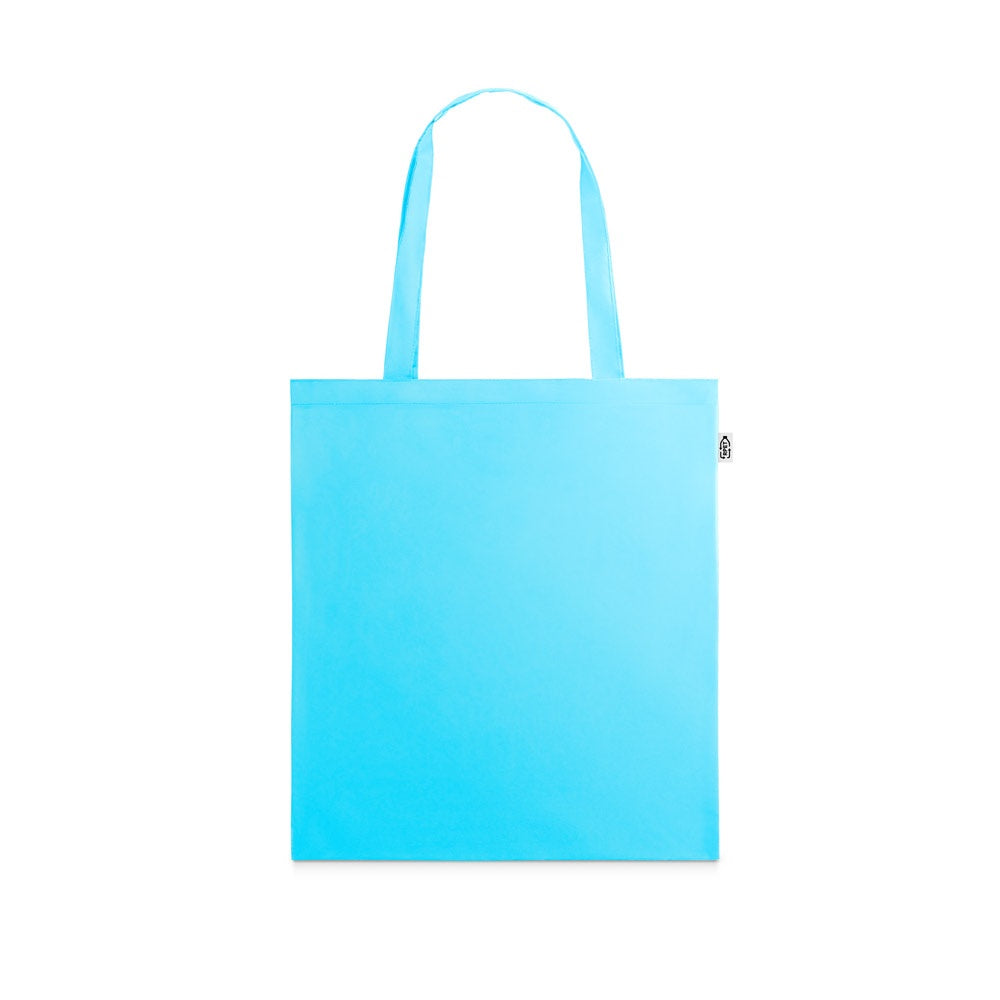 MAPUTO promotional tote bag in light blue with custom logo branding