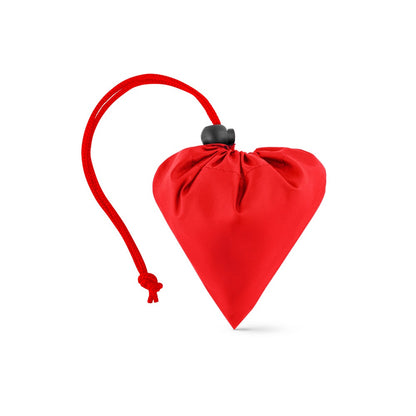 BEIRA promotional tote bag in red (detail view) with custom logo branding
