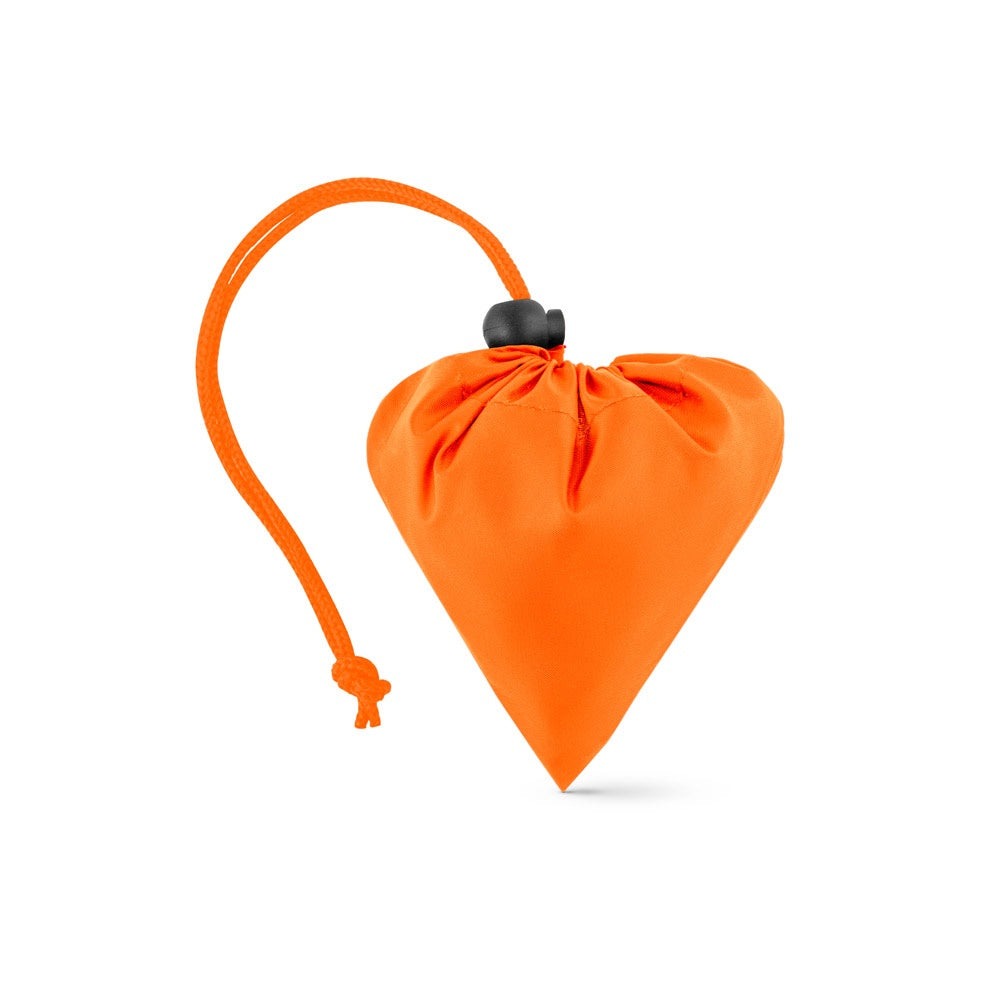 BEIRA promotional tote bag in orange (detail view) with custom logo branding